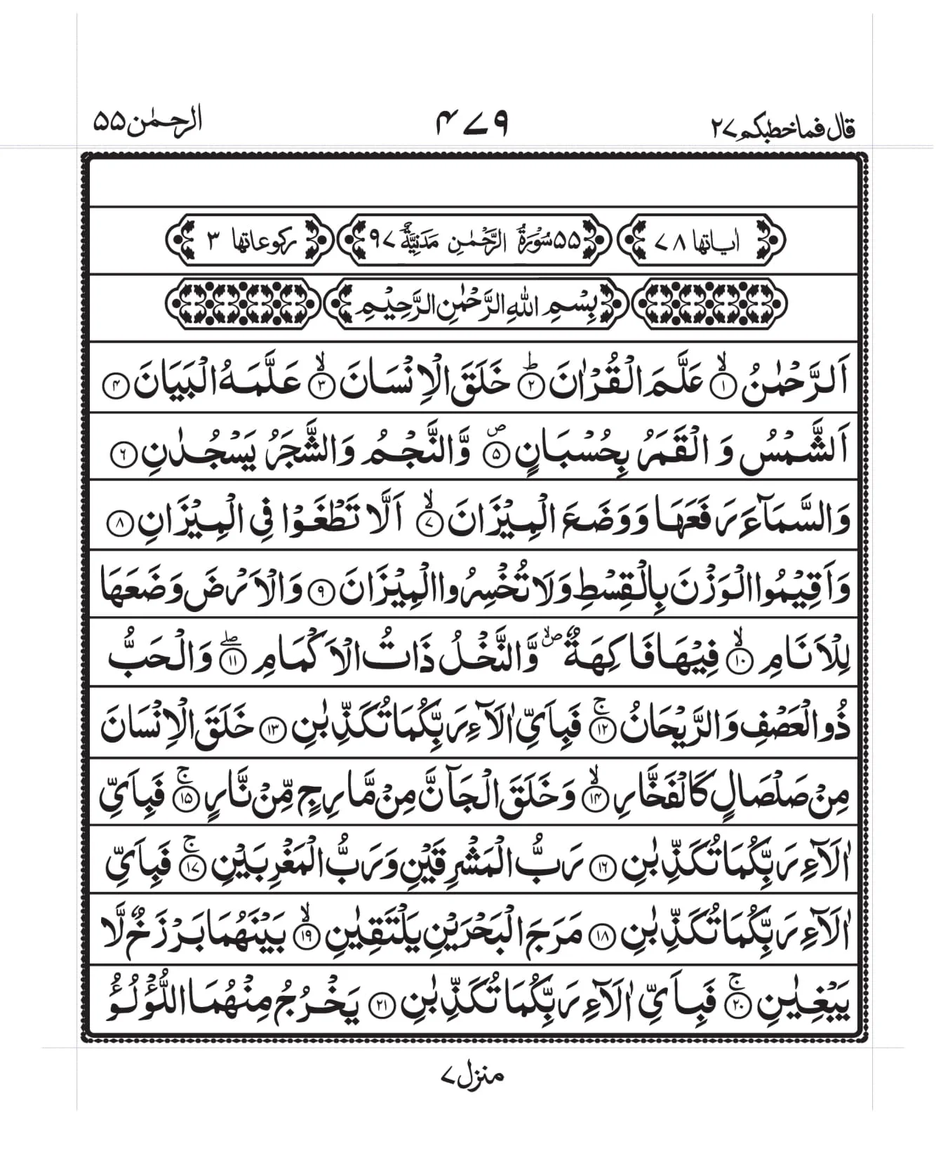 Surah Al Rahman PDF Read Online